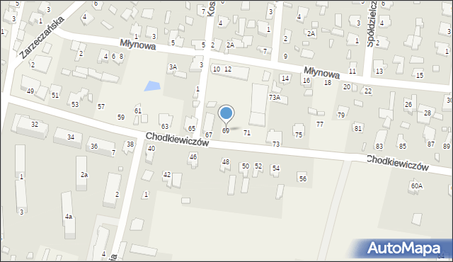 Gródek, Chodkiewiczów Aleksandra i Grzegorza, 69, mapa Gródek