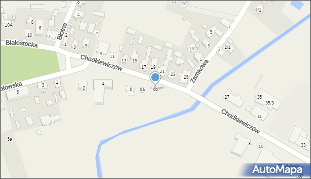 Gródek, Chodkiewiczów Aleksandra i Grzegorza, 6b, mapa Gródek