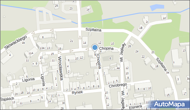 Grodków, Chopina Fryderyka, 9, mapa Grodków