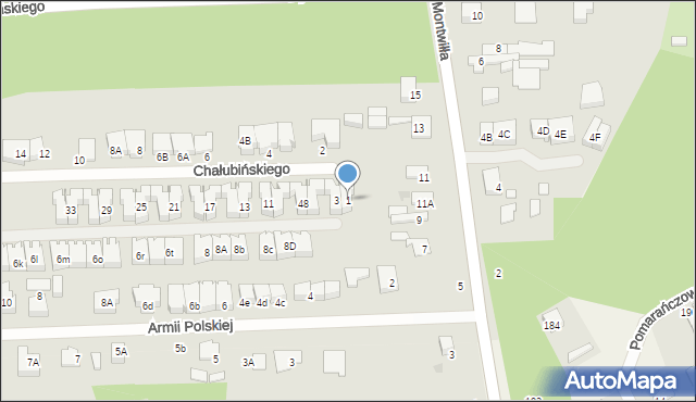 Grodzisk Mazowiecki, Chałubińskiego Tytusa, 1, mapa Grodzisk Mazowiecki