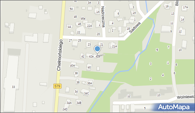 Grodzisk Mazowiecki, Chełmońskiego Jana, 42b, mapa Grodzisk Mazowiecki