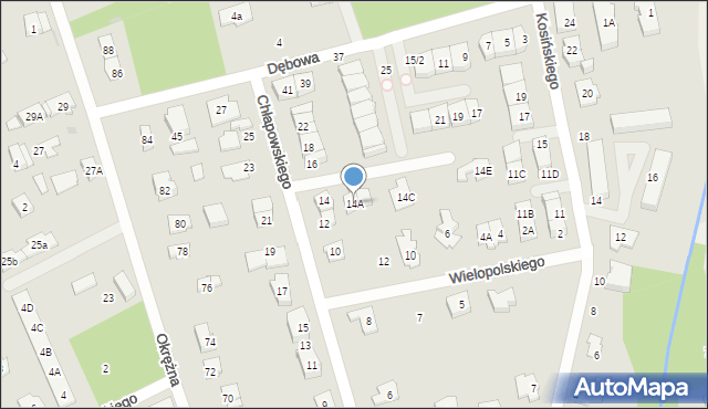 Grodzisk Mazowiecki, Chłapowskiego Dezyderego, gen., 14A, mapa Grodzisk Mazowiecki