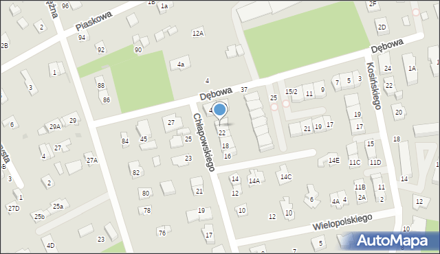 Grodzisk Mazowiecki, Chłapowskiego Dezyderego, gen., 24, mapa Grodzisk Mazowiecki