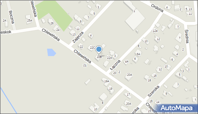 Grodzisk Mazowiecki, Chlewińska, 22B, mapa Grodzisk Mazowiecki