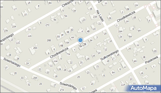 Grodzisk Mazowiecki, Chodkiewicza Jana Karola, hetm., 5A, mapa Grodzisk Mazowiecki