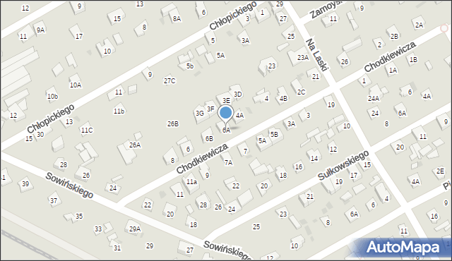 Grodzisk Mazowiecki, Chodkiewicza Jana Karola, hetm., 6A, mapa Grodzisk Mazowiecki