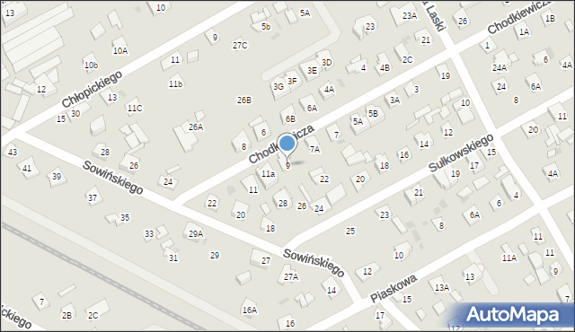 Grodzisk Mazowiecki, Chodkiewicza Jana Karola, hetm., 9, mapa Grodzisk Mazowiecki