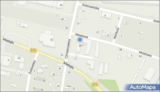 Grodzisk Mazowiecki, Chrzanowska, 15, mapa Grodzisk Mazowiecki