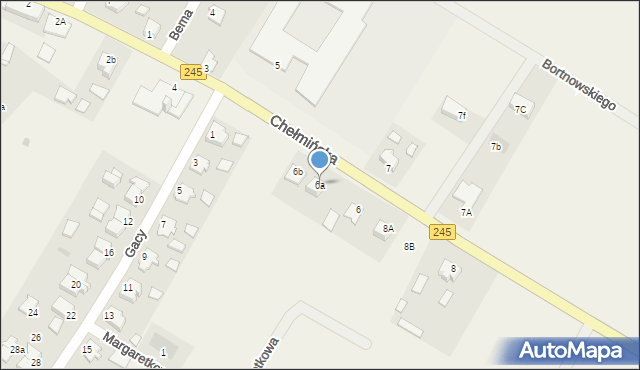 Gruczno, Chełmińska, 6a, mapa Gruczno