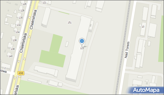 Grudziądz, Chełmińska, 123, mapa Grudziądza