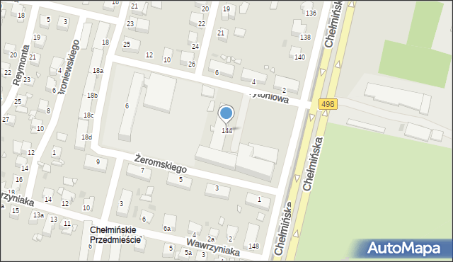 Grudziądz, Chełmińska, 144, mapa Grudziądza