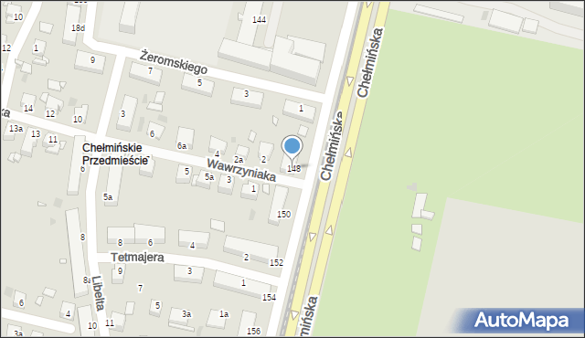 Grudziądz, Chełmińska, 148, mapa Grudziądza