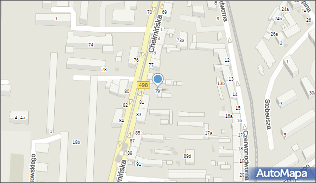 Grudziądz, Chełmińska, 79, mapa Grudziądza
