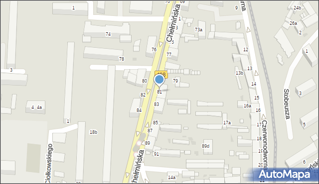 Grudziądz, Chełmińska, 81, mapa Grudziądza