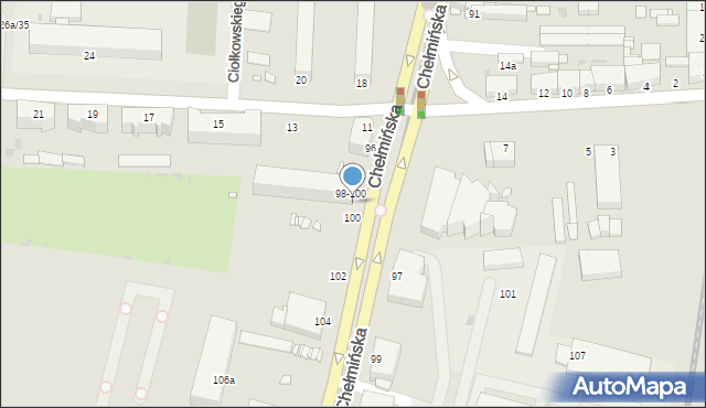 Grudziądz, Chełmińska, 98, mapa Grudziądza