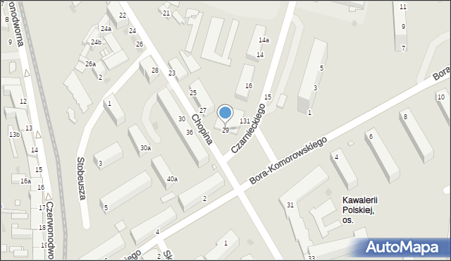 Grudziądz, Chopina Fryderyka, 29, mapa Grudziądza