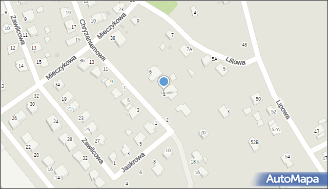 Grudziądz, Chryzantemowa, 4, mapa Grudziądza