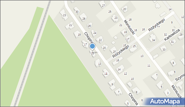 Gruszczyn, Chopina Fryderyka, 15, mapa Gruszczyn