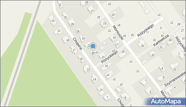 Gruszczyn, Chopina Fryderyka, 20, mapa Gruszczyn