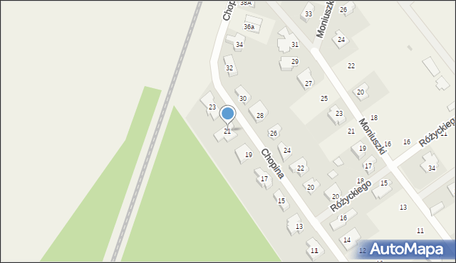 Gruszczyn, Chopina Fryderyka, 21, mapa Gruszczyn