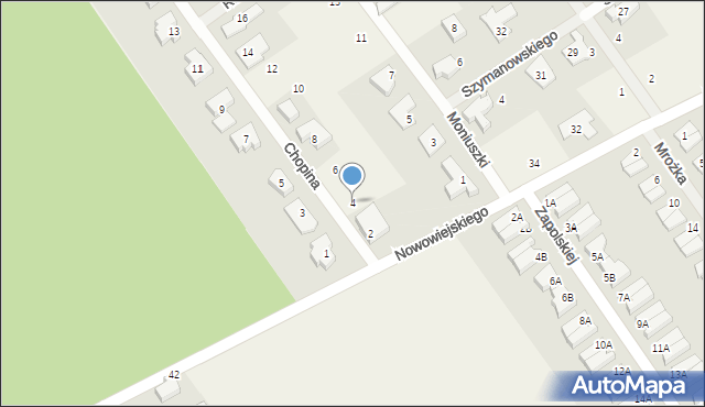 Gruszczyn, Chopina Fryderyka, 4, mapa Gruszczyn