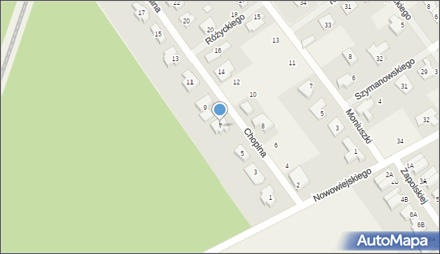 Gruszczyn, Chopina Fryderyka, 7, mapa Gruszczyn