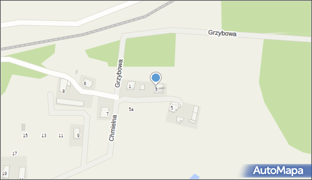 Gryźliny, Chmielna, 3, mapa Gryźliny