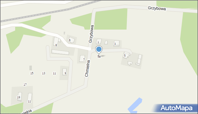 Gryźliny, Chmielna, 5a, mapa Gryźliny