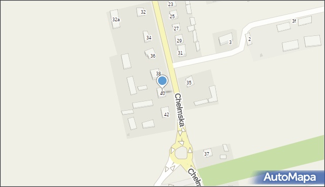 Hańsk Pierwszy, Chełmska, 40, mapa Hańsk Pierwszy