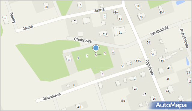 Henryszew, Chabrowa, 5, mapa Henryszew