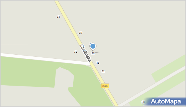 Hrubieszów, Chełmska, 36, mapa Hrubieszów