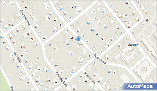 Iława, Chełmińska, 13, mapa Iława
