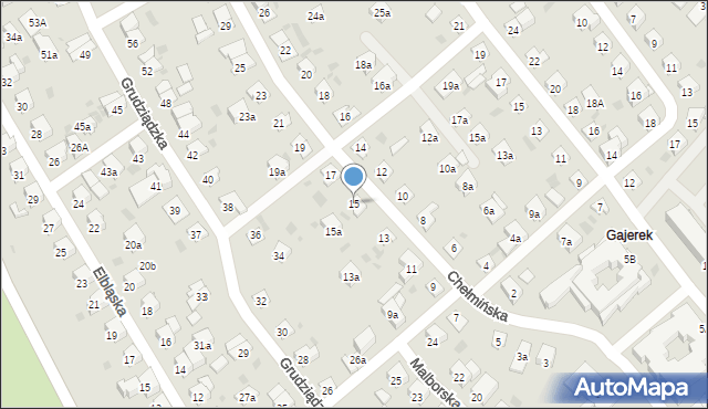 Iława, Chełmińska, 15, mapa Iława