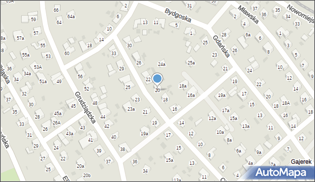 Iława, Chełmińska, 20, mapa Iława