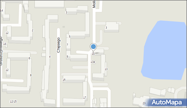 Inowrocław, Chęsego Tadeusza, 11, mapa Inowrocławia