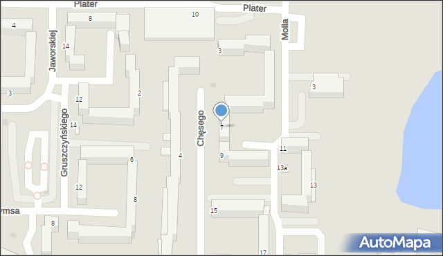 Inowrocław, Chęsego Tadeusza, 7, mapa Inowrocławia