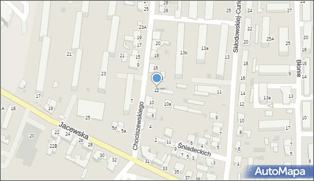 Inowrocław, Chociszewskiego Józefa, 12, mapa Inowrocławia