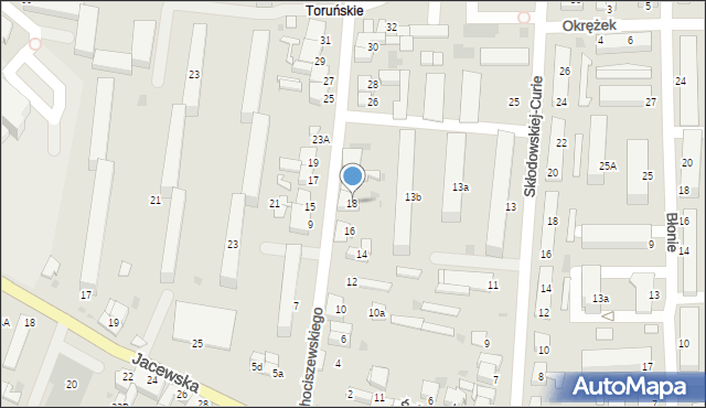 Inowrocław, Chociszewskiego Józefa, 18, mapa Inowrocławia