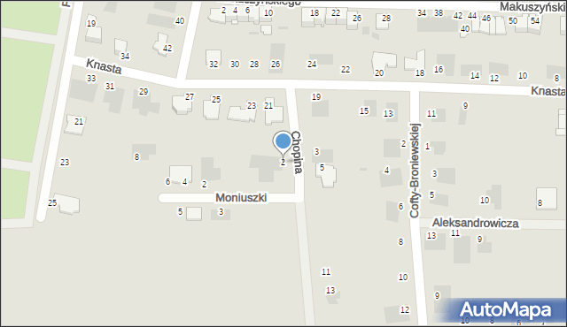 Inowrocław, Chopina Fryderyka, 2, mapa Inowrocławia