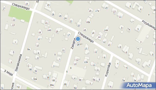 Izabelin C, Chłopickiego Józefa, gen., 15, mapa Izabelin C