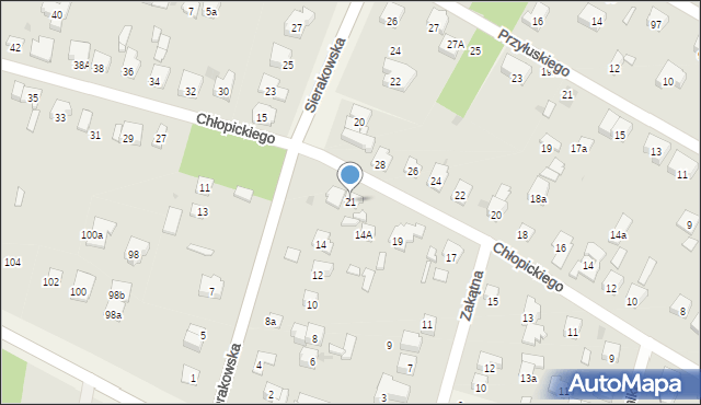 Izabelin C, Chłopickiego Józefa, gen., 21, mapa Izabelin C