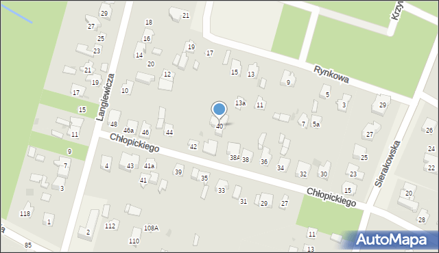 Izabelin C, Chłopickiego Józefa, gen., 40, mapa Izabelin C