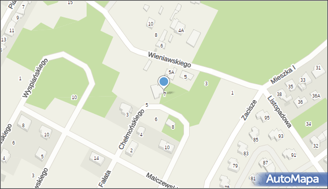 Jabłonna, Chełmońskiego Józefa, 7, mapa Jabłonna