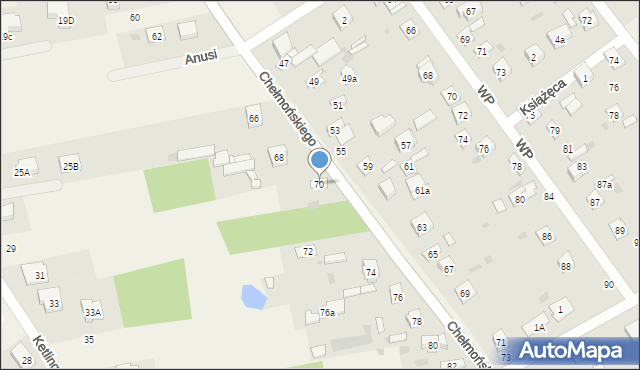 Jaktorów, Chełmońskiego, 70, mapa Jaktorów