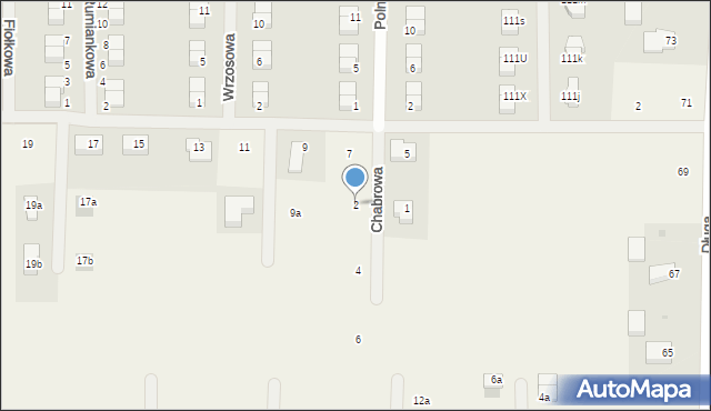 Janczewo, Chabrowa, 2, mapa Janczewo
