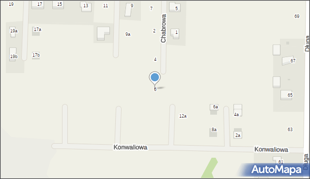 Janczewo, Chabrowa, 6, mapa Janczewo