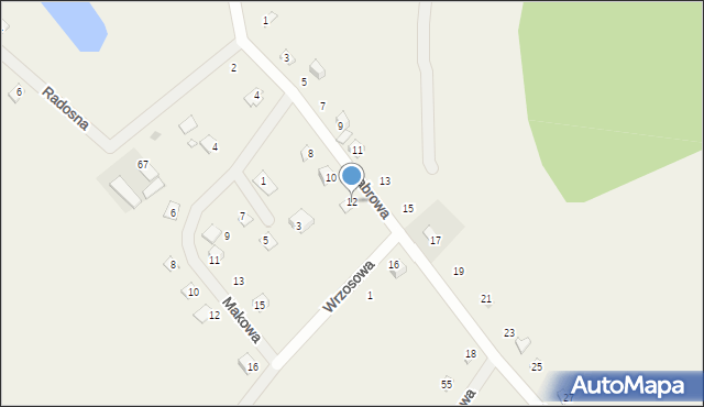 Jania Góra, Chabrowa, 12, mapa Jania Góra