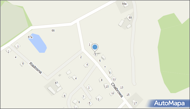 Jania Góra, Chabrowa, 3, mapa Jania Góra