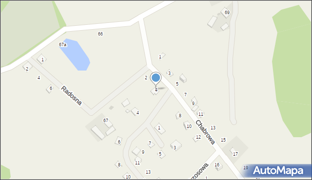 Jania Góra, Chabrowa, 4, mapa Jania Góra