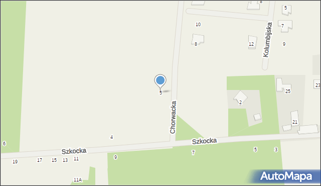 Janinów, Chorwacka, 5, mapa Janinów